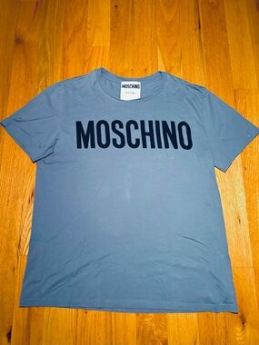 Moschino Blue Black Logo Tshirt